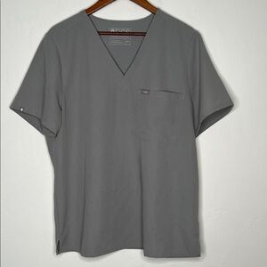 FIGS Catarina Scrub Top Gray Size XXL Women’s FW1000 Stretch Medical Uniform